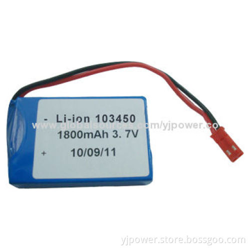 Li-polymer Battery, 3.7V, 1,800mAh with Circuit Board and Connector